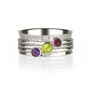 Holi Prosperity Amethyst, Peridot Sterling Silver Spinning Ring, thumbnail 7 of 12