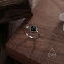 Natural Black Onyx Open Ring In Sterling Silver, thumbnail 3 of 9