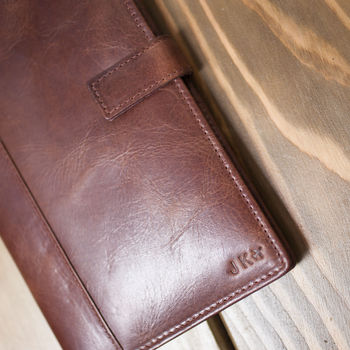 Personalised Vintage Leather Travel Wallet, 8 of 11