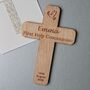 Personalised Holy Communion Cross Wooden Decoration, thumbnail 1 of 2