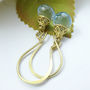 Wedding Blue Topaz Earrings In Gold Vermeil, thumbnail 6 of 10