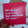 Funny Wine Christmas Card, thumbnail 2 of 2