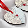 Personalised Stitched Heart Map Father's Day Gift, thumbnail 3 of 3