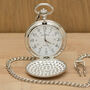 Personalised Polished Silver Initial Pocket Watch, thumbnail 1 of 4