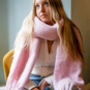 Super Soft Candy Pink Blanket Scarf, thumbnail 2 of 4