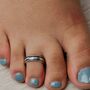 Silver Plated Adjustable Hippie Stacking Midi Toe Ring, thumbnail 1 of 6