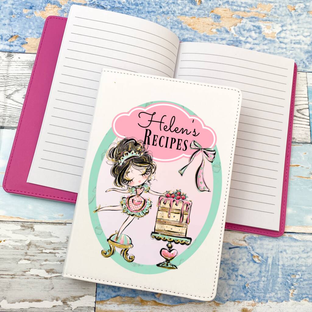 Personalised Baking Themed Recipe Notebook By DinkiBelle