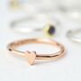 Handmade Solid Rose Gold Heart Ring, thumbnail 4 of 7