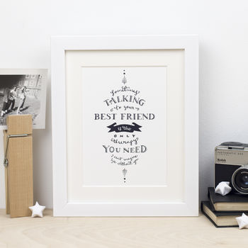 Best Friend Typography Print, 2 of 3