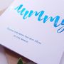Mummy | Personalised Foiled Mother's Day Card, thumbnail 3 of 3
