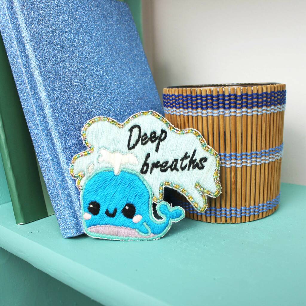 Whale Embroidery Kit, Embroidered Patch Craft Kit Gift By Ellbie Co