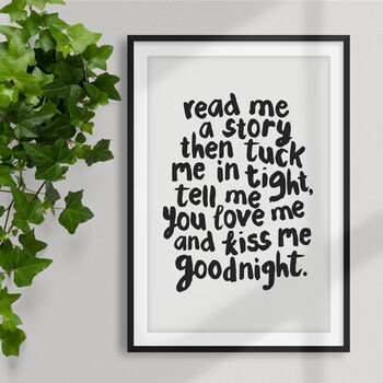 'Read Me A Story' Nursery Decor Typography Print, 3 of 3