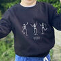 Dancing Skeletons Personalised Children's Jumper, thumbnail 2 of 2