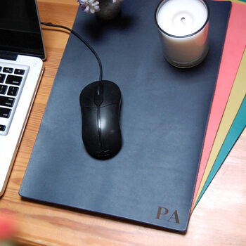 Personalised Initials Premium Leather Mouse Mat, 5 of 6