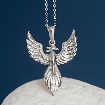 Sterling Silver Phoenix Necklace, 2 of 12