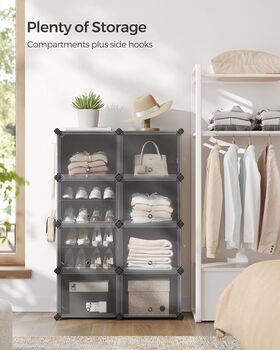 Six/Eight Slot Interlocking Shoe Rack Cabinet Organiser, 3 of 8