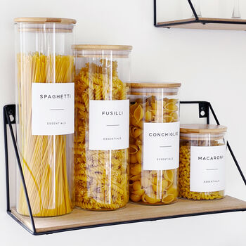 Bamboo Storage Jar With Personalised Minimalist Label, 3 of 12