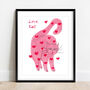 'Love Cat' Cat Painting Art Print, thumbnail 3 of 3