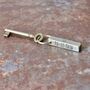 Personalised 11th Anniversary Gift; Steel Bar Keyring, thumbnail 4 of 9