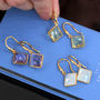 Gemstone Drops In 18ct Gold Vermeil Plated, thumbnail 4 of 5