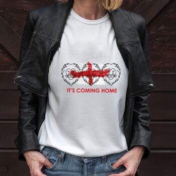 Three Lions Football England T Shirt Women's Size, 2 of 3
