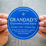 Personalised Blue Plaque Coaster For Grandad, thumbnail 2 of 5