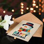 Cute Snowman With Colourful Scarf And Hat Christmas Card, thumbnail 4 of 6