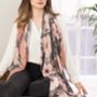 Personalised Dusky Pink To Grey Floral Scarf, thumbnail 6 of 8