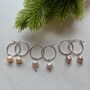 Handmade Pearl Hoop Earrings Sterling Silver, thumbnail 1 of 2
