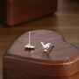 Robin Bird Stud Earrings With Partial Rose Gold Coating, thumbnail 6 of 10