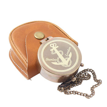 Stanley London Compass With Wooden Box Or Leather Case, 4 of 10