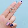 Sterling Silver Small Green Opal Leaf Stud Earrings, thumbnail 4 of 11
