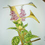 F Is For Foxgloves Illuminated Print, thumbnail 2 of 4