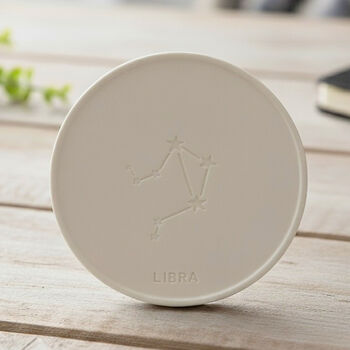 Libra Star Sign Birthday Gift Drinks Coaster, 3 of 10