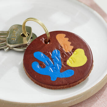 Personalised Hand Painted Leather Keyring, 3 of 3
