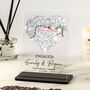 Personalised Engagement Map Heart Acrylic Plaque, thumbnail 1 of 2