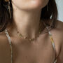 14k Gold Filled Choker With Beads And Peridots, thumbnail 6 of 6