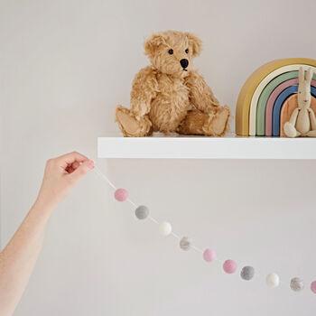 Handmade Multicoloured Felt Ball Garland, 6 of 10