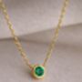 Emerald Solitaire Necklace, thumbnail 1 of 6