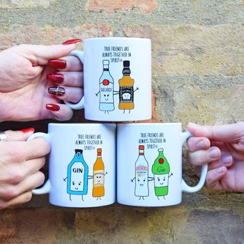 Personalised 'Together In Spirits' Friendship Mug, 3 of 11