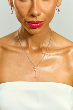 Royal Pearl Drop Pendant In Gold Vermeil, 2 of 3