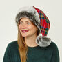 Christmas Tartan Santa Hat, thumbnail 2 of 5