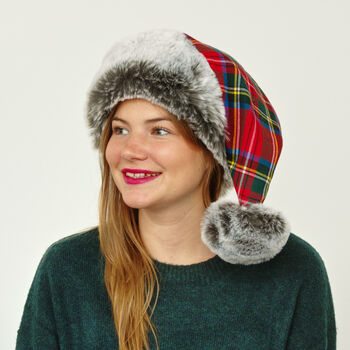 Christmas Tartan Santa Hat, 2 of 5