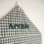 Personalised Green Gingham Advent Calendar Embroidered, thumbnail 2 of 12