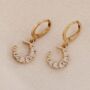 Moonglade Huggie Hoop Earrings, thumbnail 3 of 9