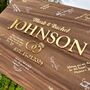 Personalised Wooden Wedding Guest Book Alternative – Oak Or Walnut Wedding Décor, thumbnail 4 of 5