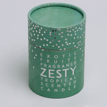G Decor Zesty Tropical Pineapple Polka Glass Jar Candle, 4 of 4
