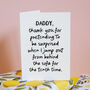 Funny Parent Card Pretending To Be Surprised Personalised For Mummy Or Daddy, thumbnail 1 of 7