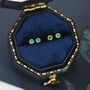 Extra Tiny 2mm Emerald Green Cz Stud Earrings, thumbnail 7 of 12