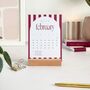 2026 Desk Calendar With Refillable Cards With Wood Stand, thumbnail 4 of 10